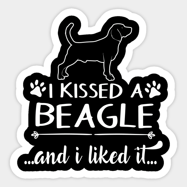 I Kissed A Beagle Sticker by LiFilimon
